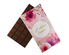 Шоколадка-листівка "Зі святом 8 березня"